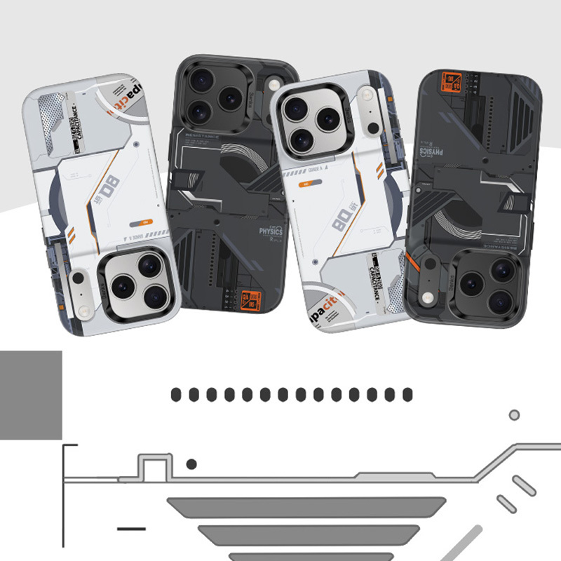 Benks Dynamic Magnetic Mecha Case (E069) for Apple iPhone 17 Pro , barva bílá (Camera Control Button)