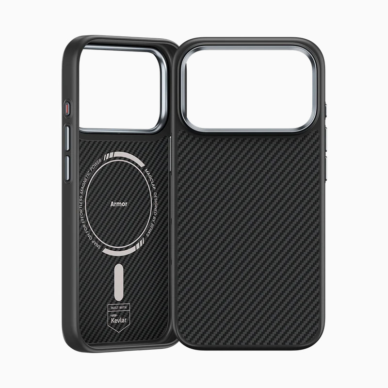 Benks Magnetic Armor Pro Kevlar Case Metal Frame 600D (A069) for Apple iPhone 17 Pro , barva černá (Camera Control Button)