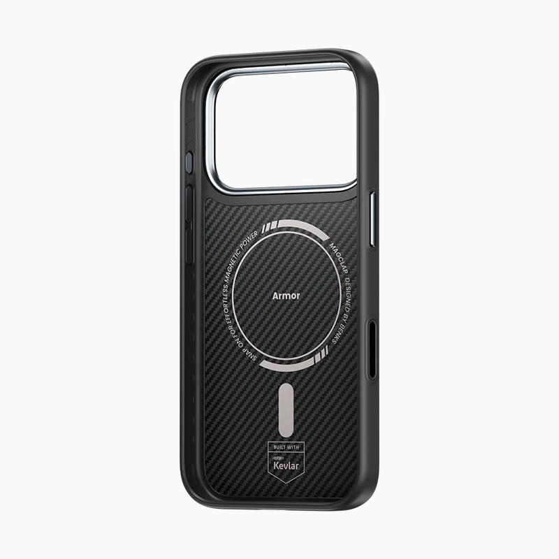 Benks Magnetic Armor Pro Kevlar Case Metal Frame 600D (A069) for Apple iPhone 17 Pro , barva černá (Camera Control Button)