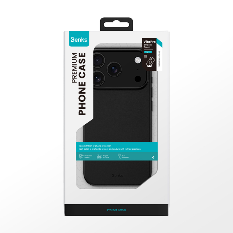 Benks Magnetic Vita Pro Silicone Case (A070) for Apple iPhone 17 Pro Max , barva černá (Camera Control Button)