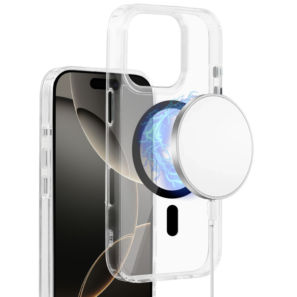 Glossy Magsafe Kryt ClearCase pro Apple iPhone 15 Pro Max , barva černá