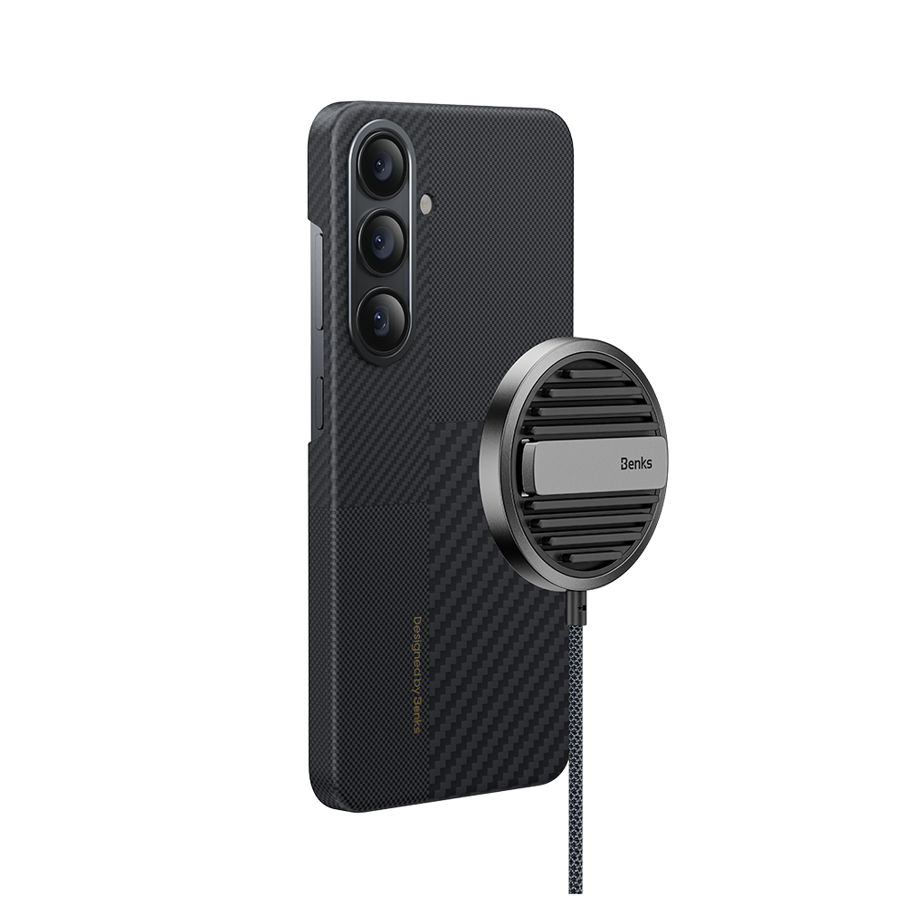 Benks Montage Magnetic Armor Air Kevlar Case 600D (M040) for Samsung Galaxy S24 , barva černá