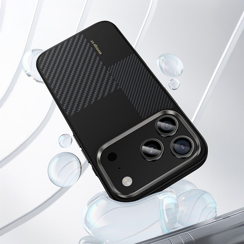 Benks Montage Magnetic Armor Pro Kevlar Case Metal Frame 600D+1500D (MA68) for Apple iPhone 17 Air , barva černá (Camera Control Button)