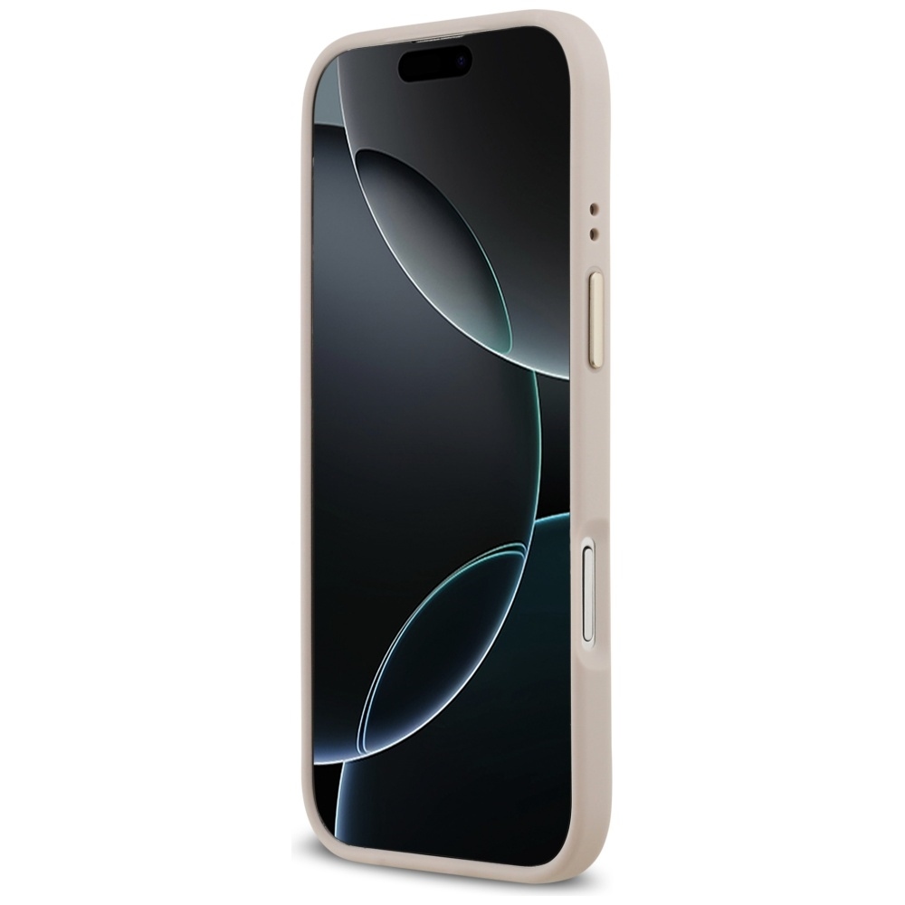 Originální kryt GUESS 4G Strass Logo & Big Strap Metal Buttons MagSafe for Apple iPhone 17 Air , barva růžová