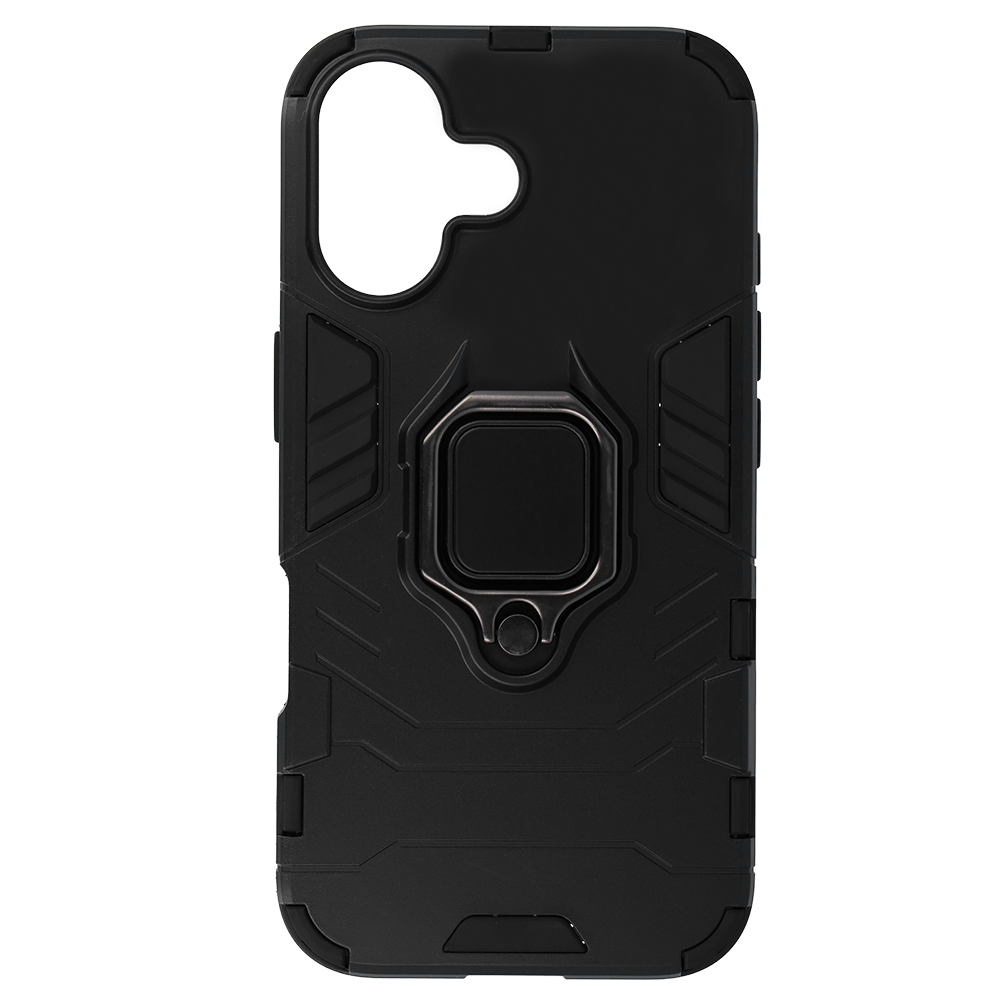Kryt odolný Ring Armor pro Apple iPhone 16 , barva černá