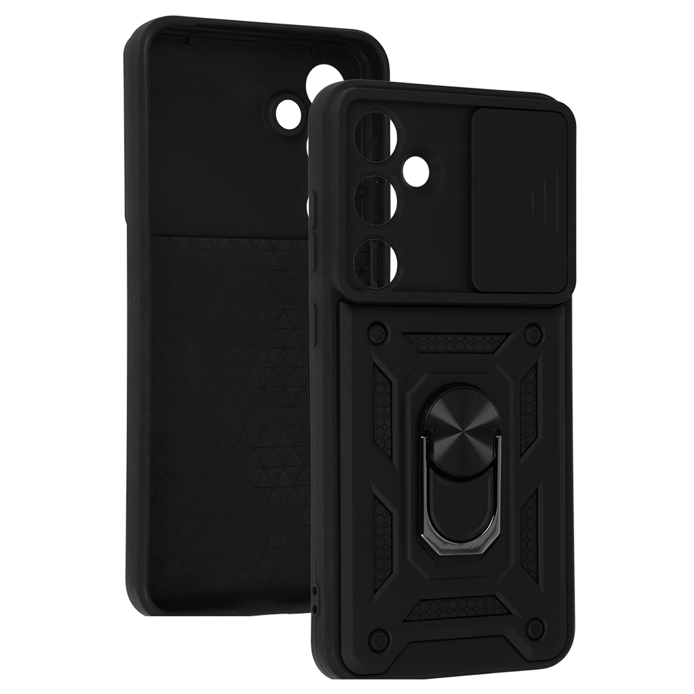 Kryt odolný SlideCam pro Samsung Galaxy S24 FE , barva černá