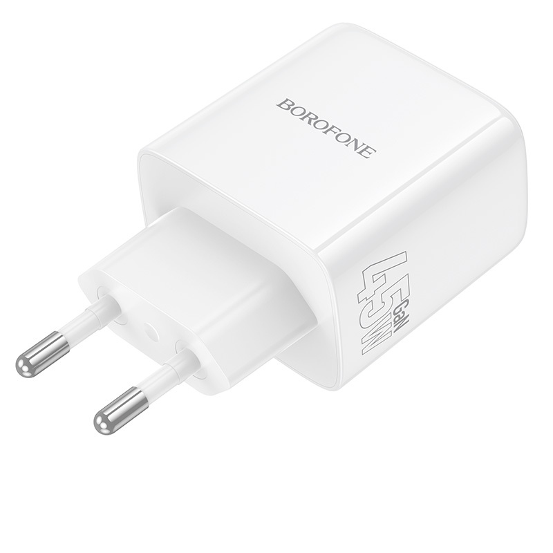 Borofone síťová nabíječka BN31 Cargador GaN - 2xUSB-C - QC 3.0 PD 45W , barva bílá