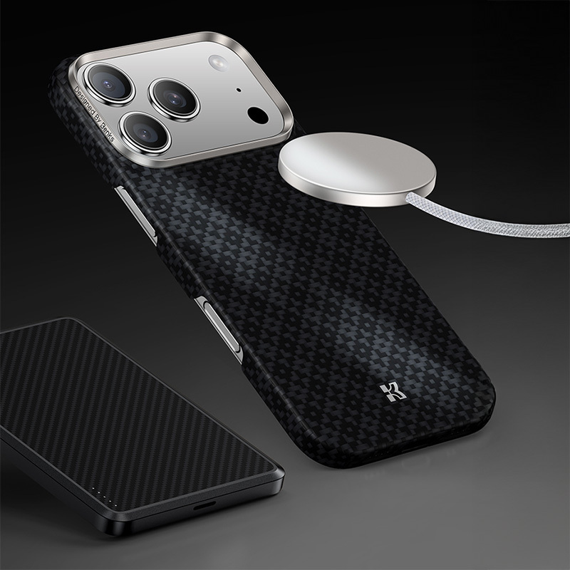 Benks Magnetic Armor Air Armor Grid Kevlar Case Metal Frame 600D (B068) for Apple iPhone 17 Air , barva černá
