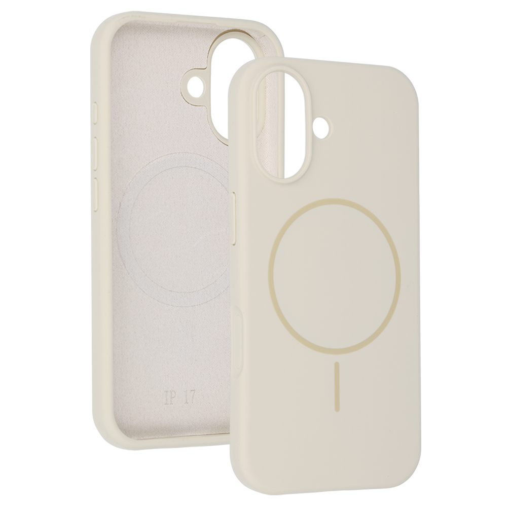Kryt MagSafe Slim Silicone pro Apple iPhone 17 stone