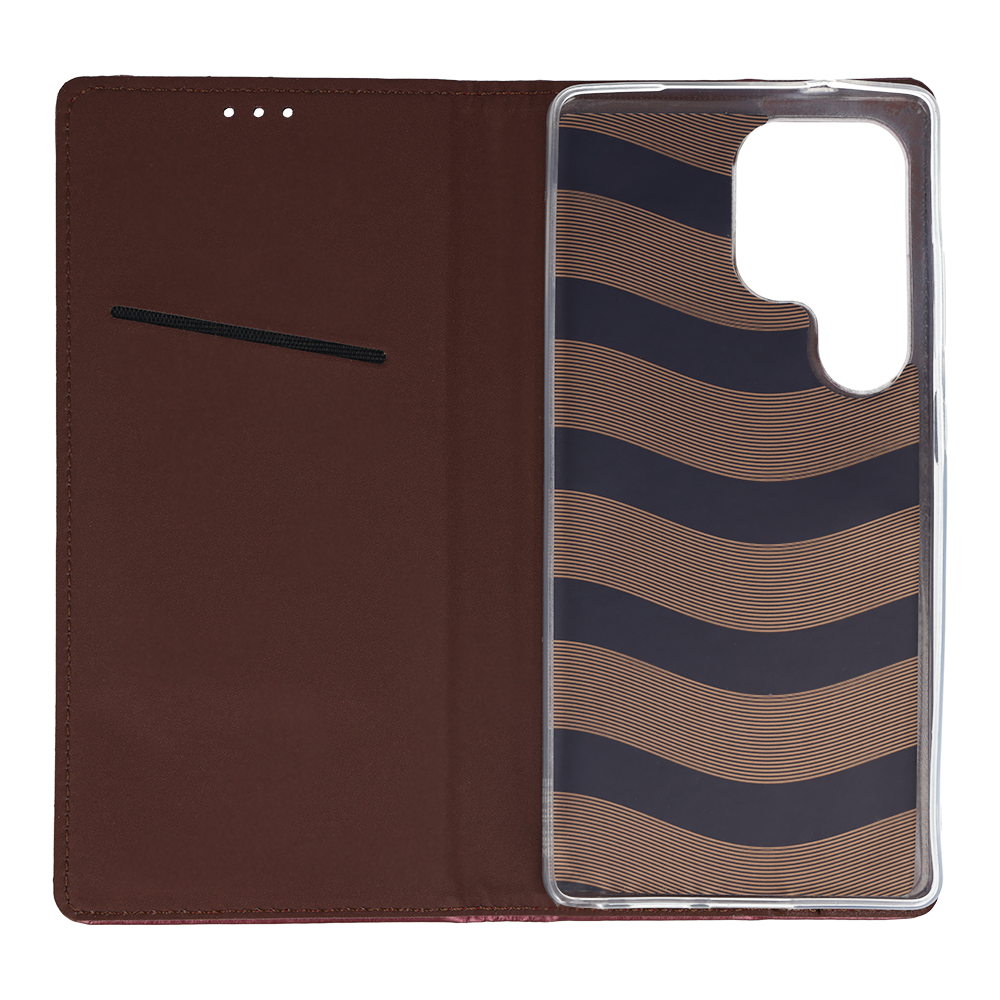 Knížkové pouzdro Smart Magneto pro Samsung Galaxy S25 Ultra , barva vínová