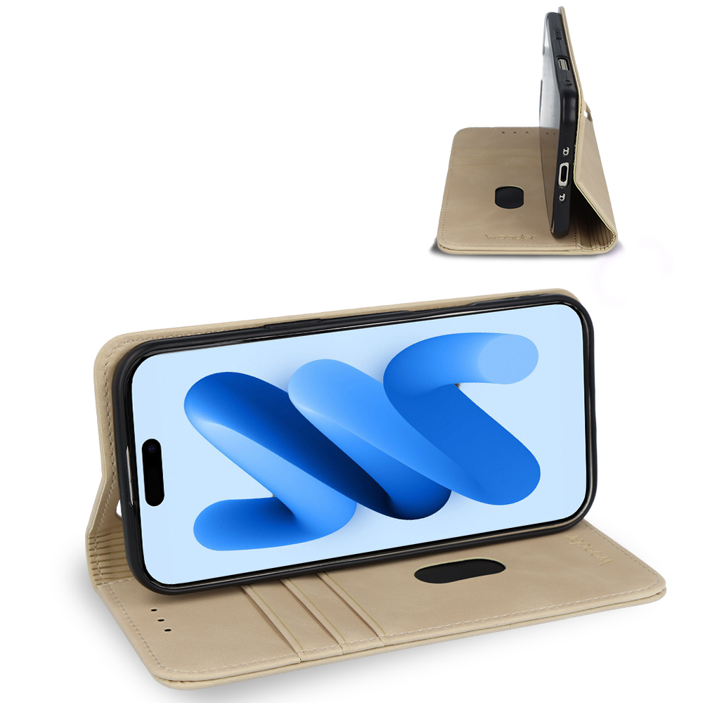 Knížkové pouzdro Wonder Smart pro Apple iPhone 17 Air light , barva zlatá