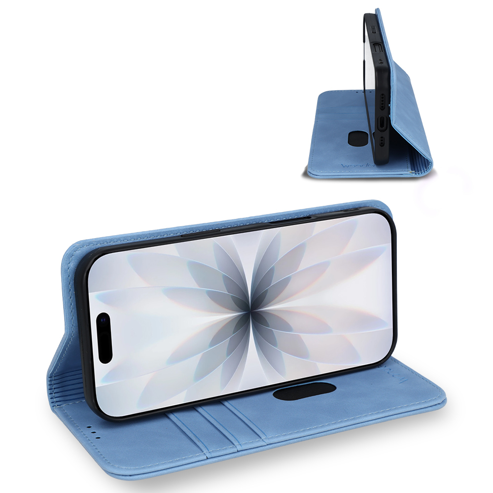 Knížkové pouzdro Wonder Smart pro Apple iPhone 17 mist , barva modrá
