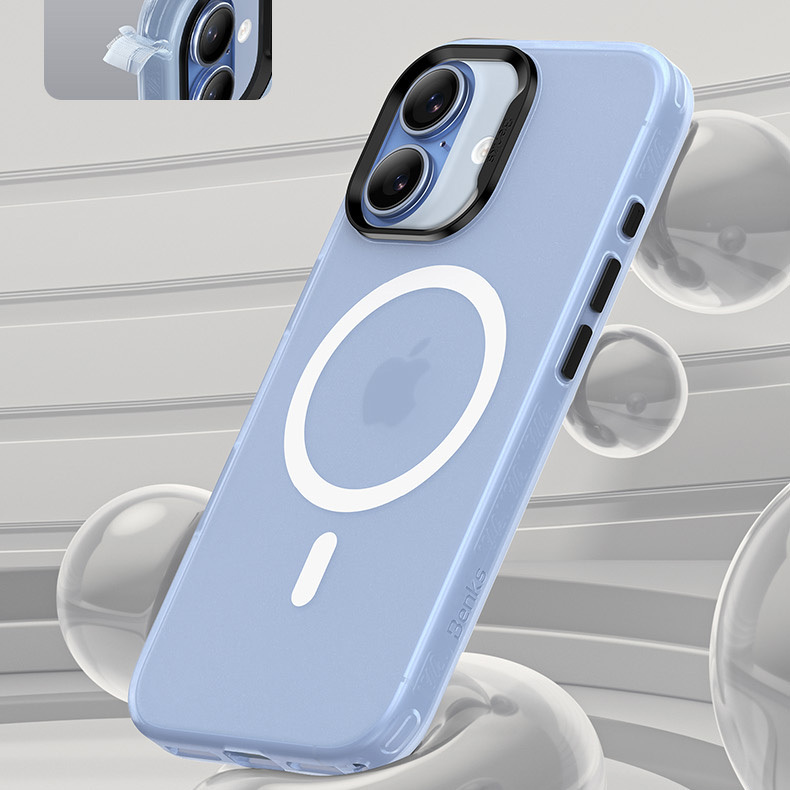 Benks Magnetic Lucid Armor Case (C067) for Apple iPhone 17 , barva modrá (Camera Control Button)