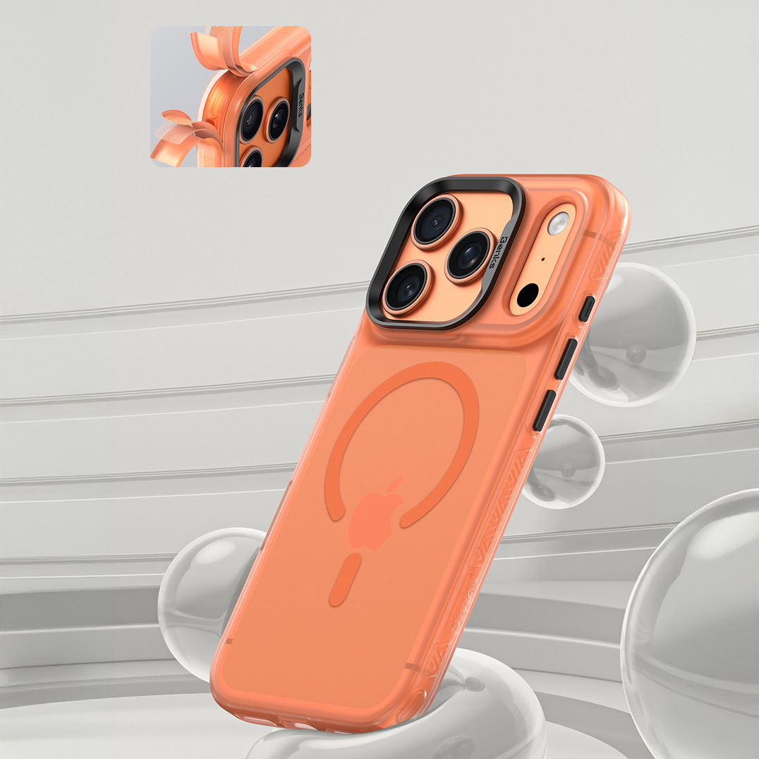 Benks Magnetic Lucid Armor Case (C070) for Apple iPhone 17 Pro Max orange (Camera Control Button)