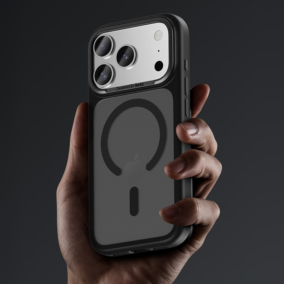 Benks Magnetic Mist Case Metal Frame (K070) for Apple iPhone 17 Pro Max , barva černá (Camera Control Button)