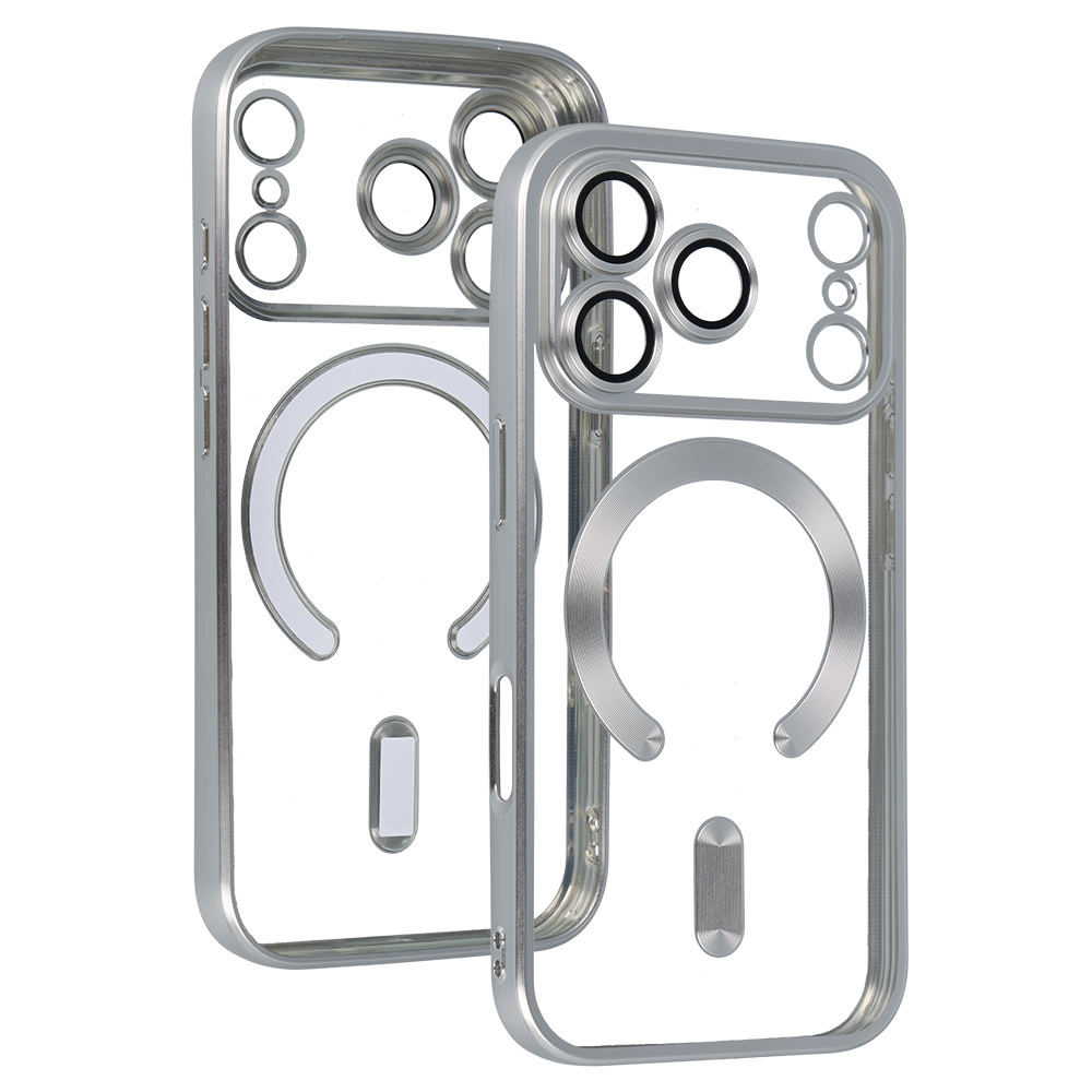 Kryt Metallic Magsafe pro Apple iPhone 17 Pro , barva stříbrná