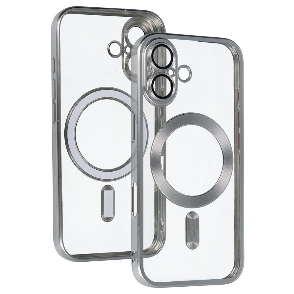 Kryt Metallic Magsafe pro Apple iPhone 17 , barva stříbrná