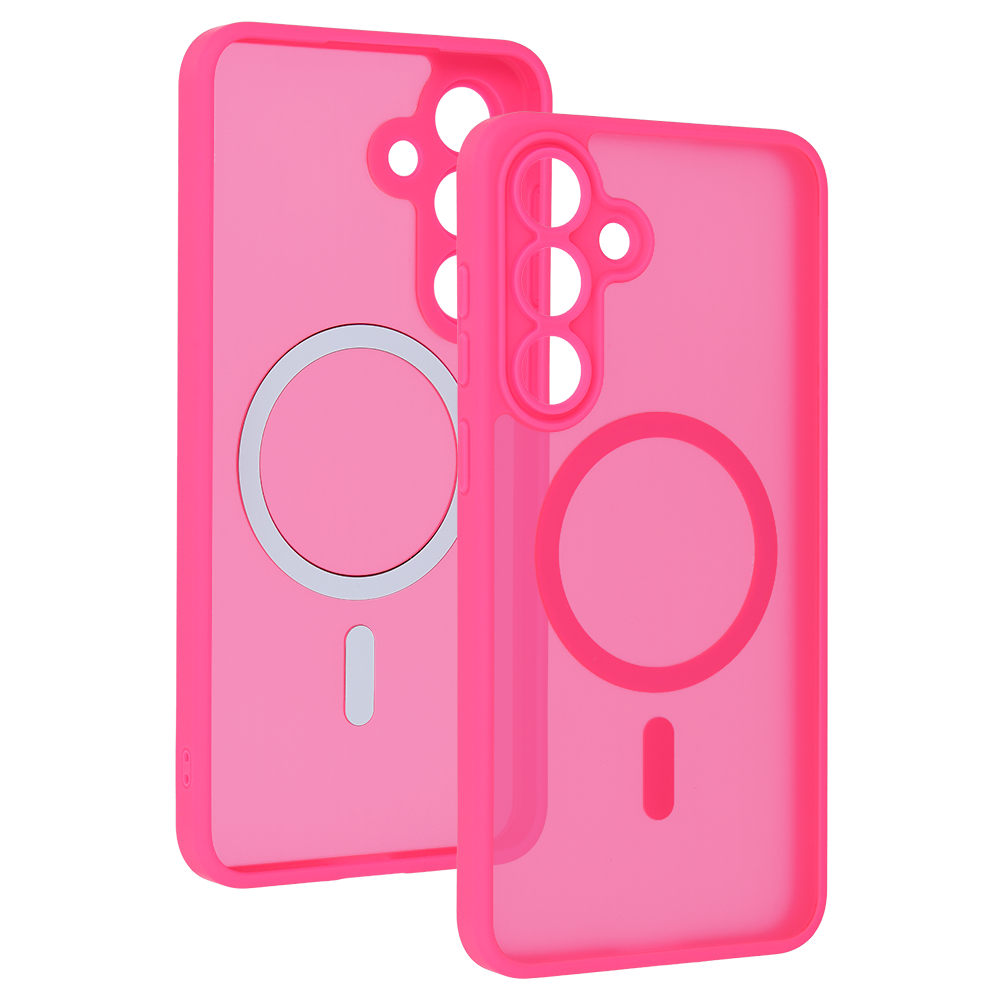 Kryt Aura Matte MagSafe pro Samsung Galaxy S25 FE hot , barva růžová