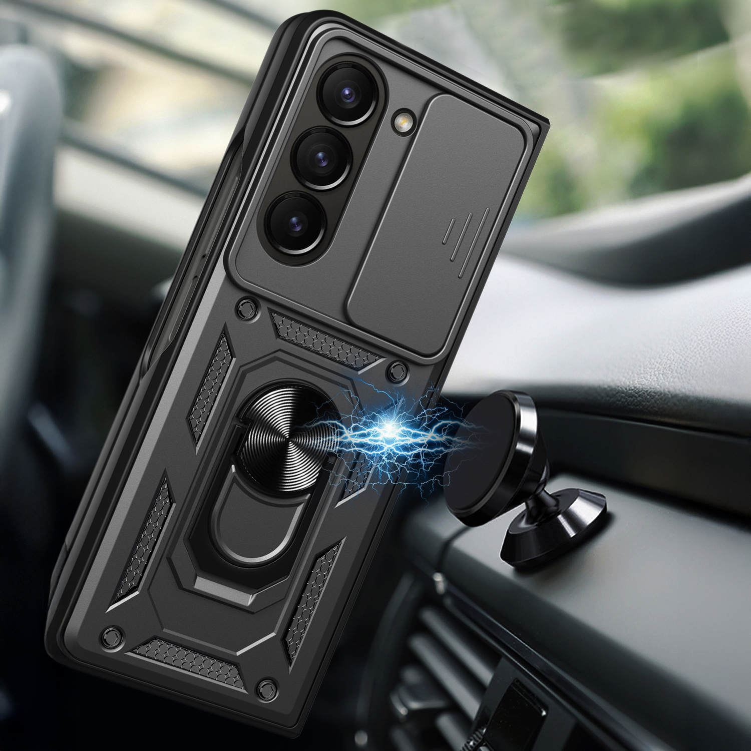 Kryt odolný SlideCam pro Samsung Galaxy Z Fold 7 , barva černá