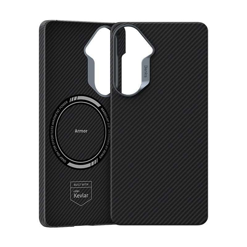 Benks Magnetic Armor Air Kevlar Case Metal Frame 600D (J048) for Samsung Galaxy S26 , barva černá