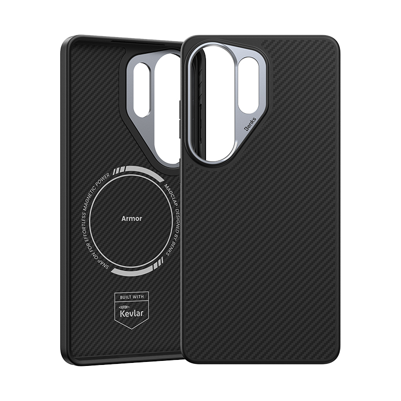 Benks Magnetic Armor Pro Kevlar Case Metal Frame 600D (G050) for Samsung Galaxy S26 Ultra , barva černá