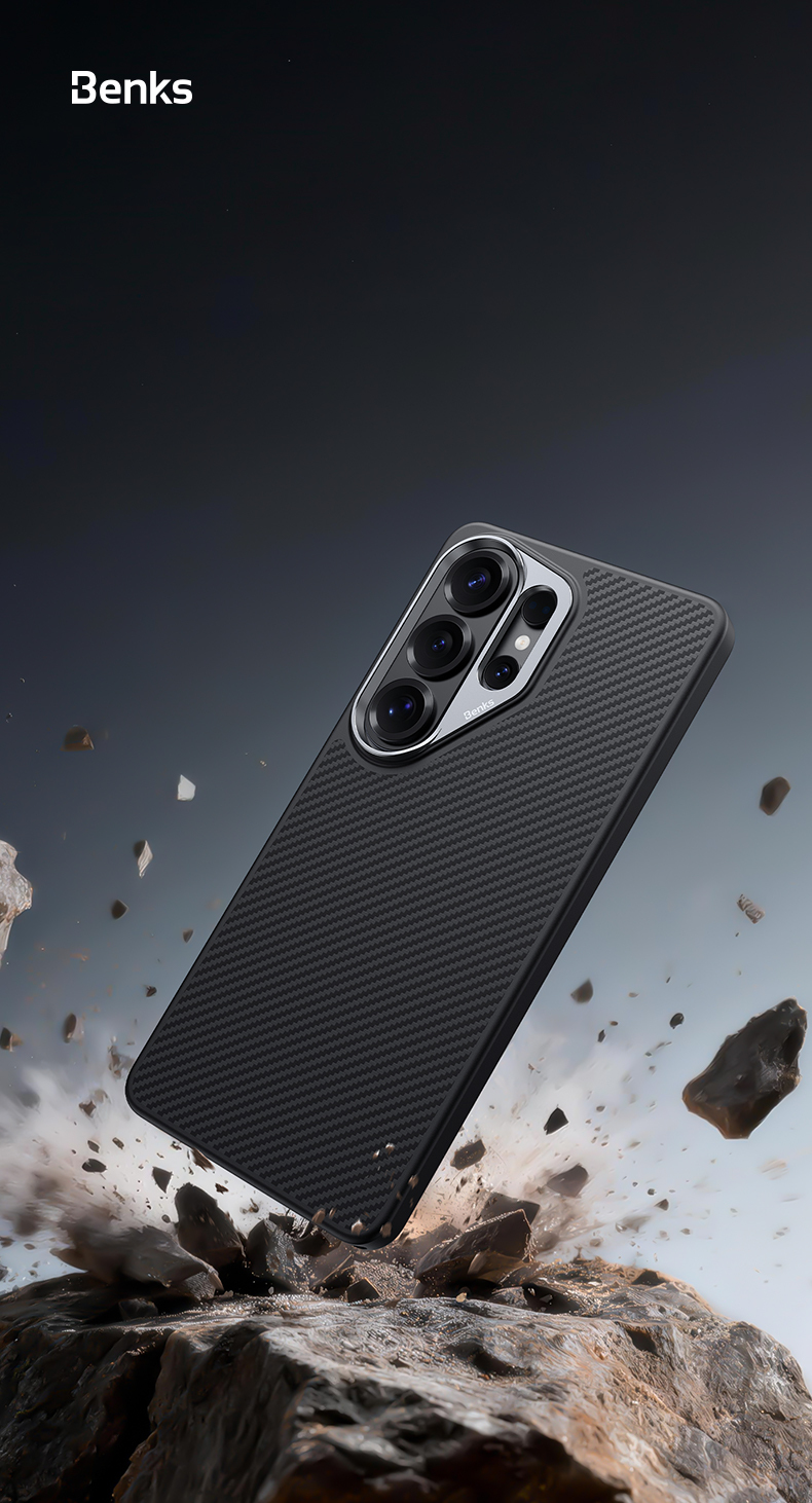 Benks Magnetic Armor Pro Kevlar Case Metal Frame 600D (G050) for Samsung Galaxy S26 Ultra , barva černá