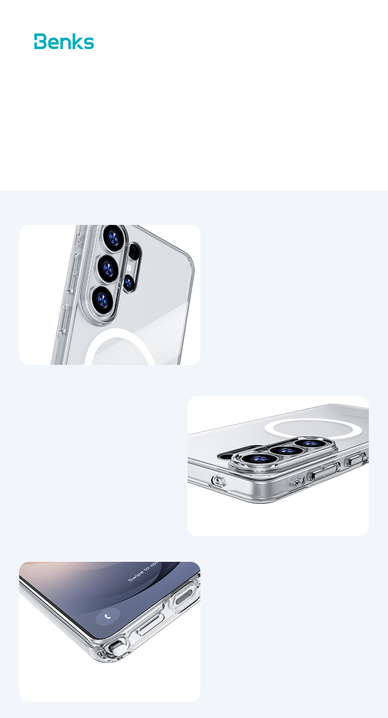 Benks Magnetic Crystal Case (A050) for Samsung Galaxy S26 Ultra , barva čirá