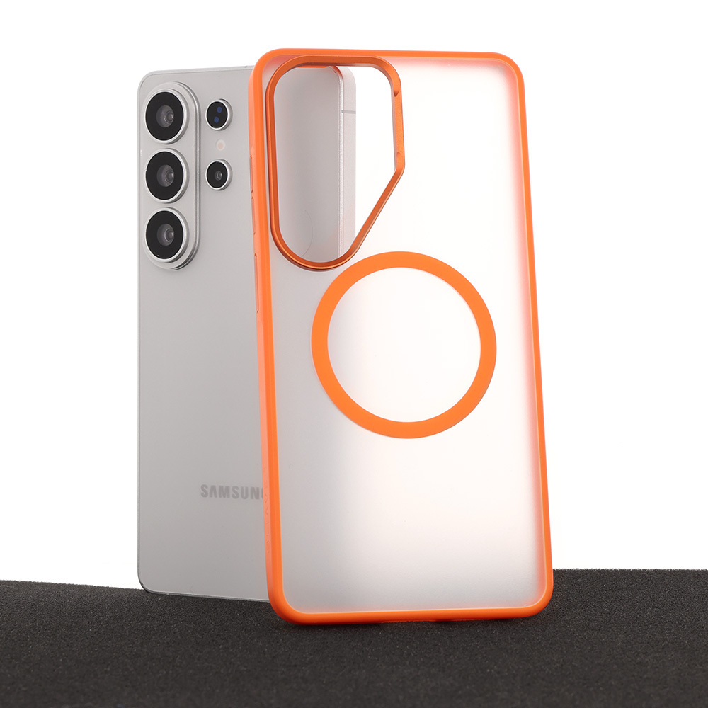 Liavec Soft Case Metal Frame for Samsung Galaxy S26 Ultra orange