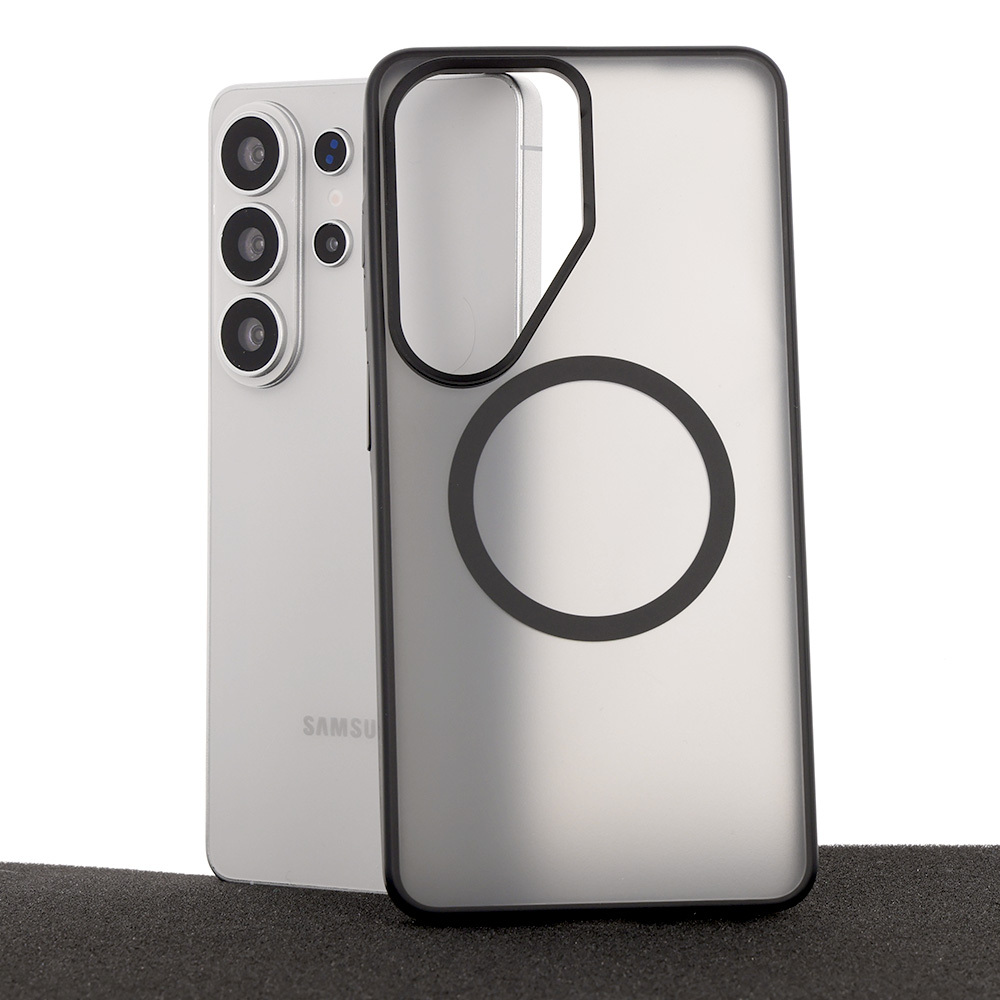 Liavec Soft Case Metal Frame for Samsung Galaxy S26 Ultra , barva černá