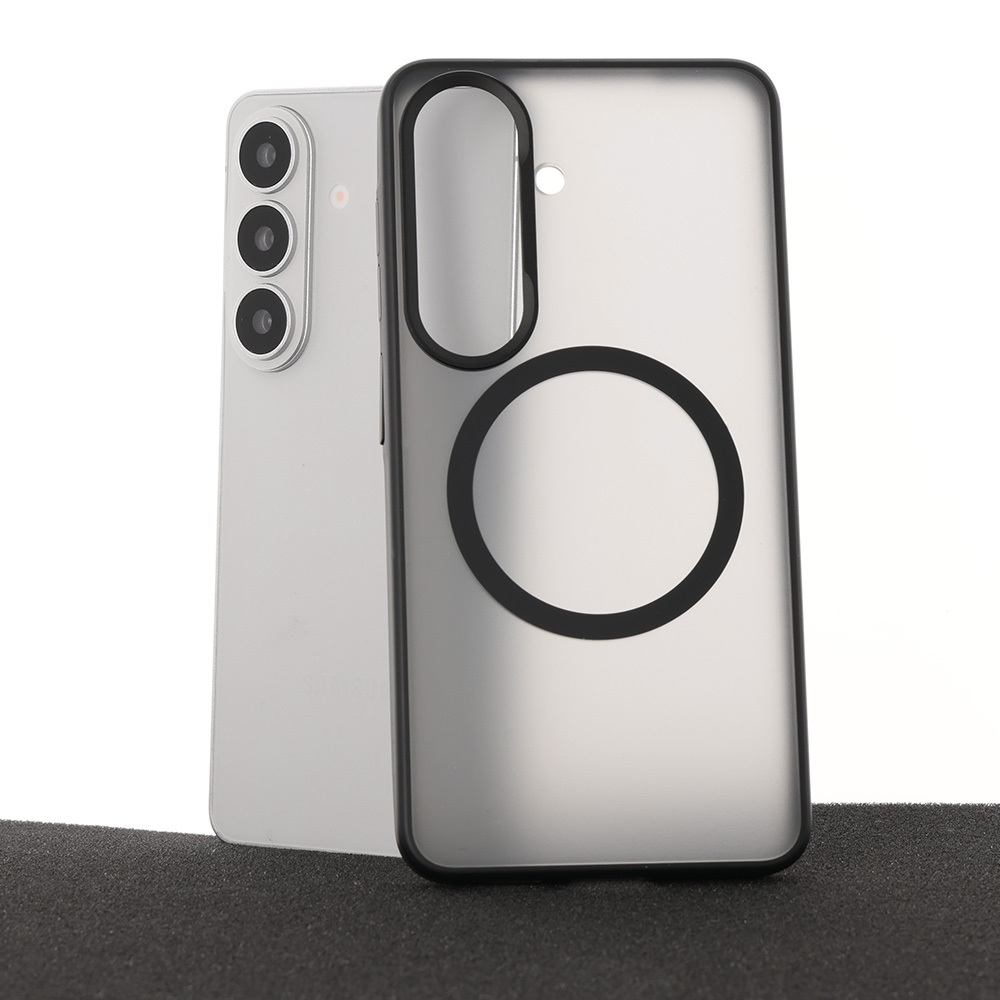 Liavec Soft Case Metal Frame for Samsung Galaxy S26 , barva černá