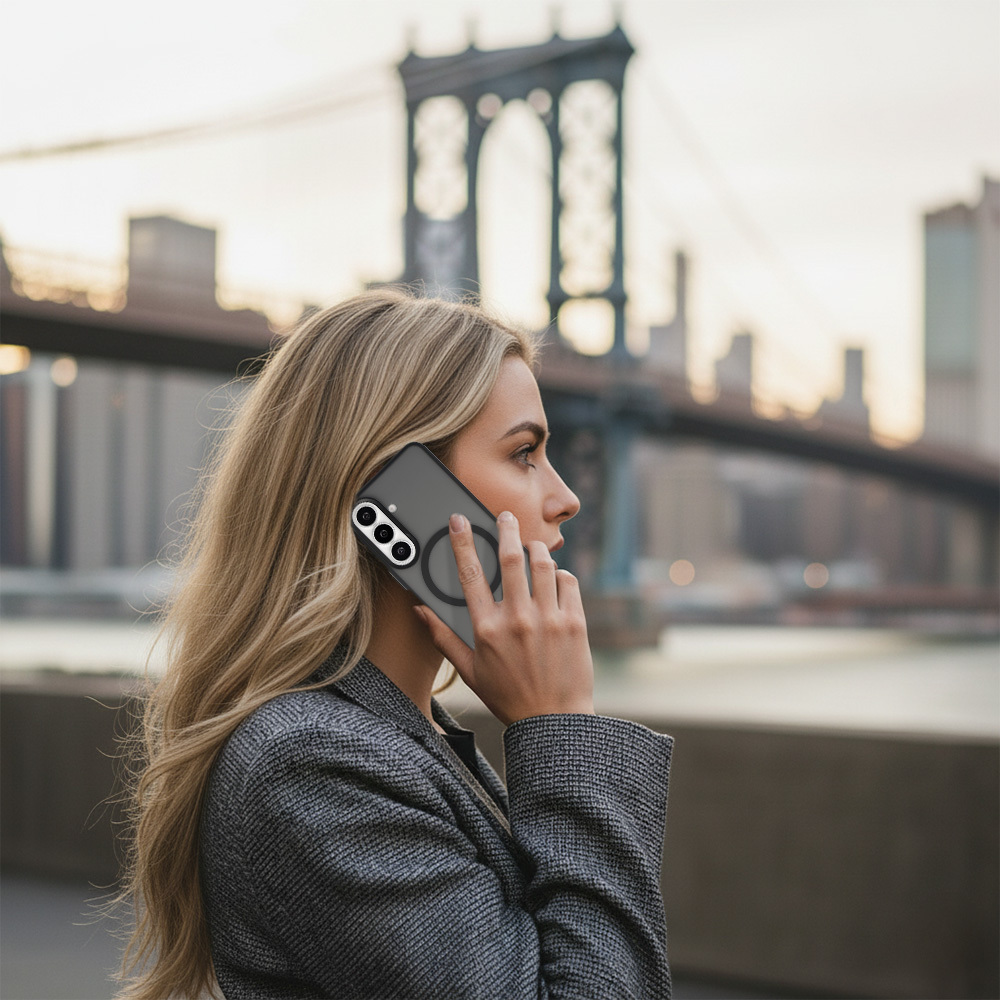 Liavec Soft Case Metal Frame for Samsung Galaxy S26 Plus , barva černá