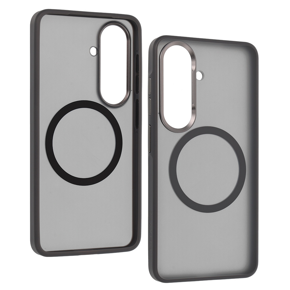 Liavec Soft Case Metal Frame for Samsung Galaxy S26 , barva šedá