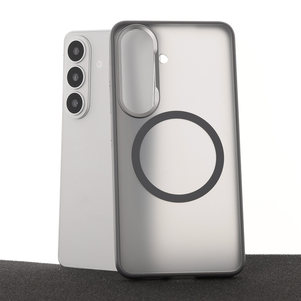 Liavec Soft Case Metal Frame for Samsung Galaxy S26 , barva šedá