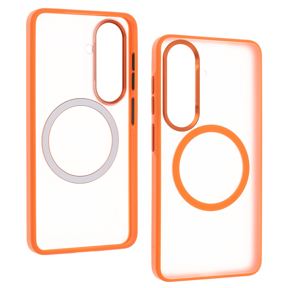 Liavec Soft Case Metal Frame for Samsung Galaxy S26 Plus orange