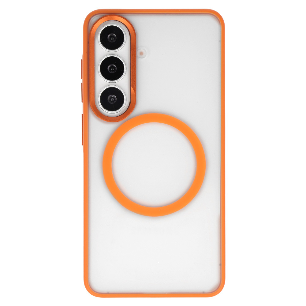 Liavec Soft Case Metal Frame for Samsung Galaxy S26 Plus orange