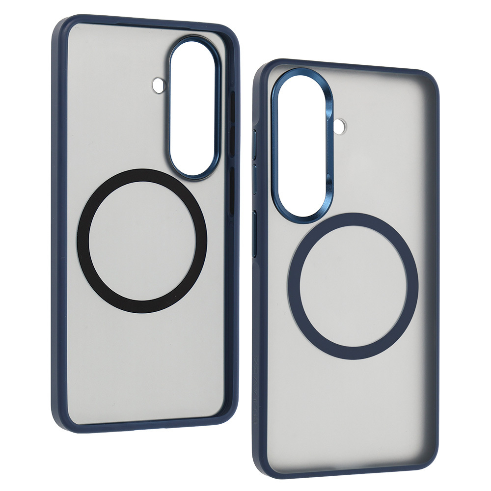 Liavec Soft Case Metal Frame for Samsung Galaxy S26 , barva modrá