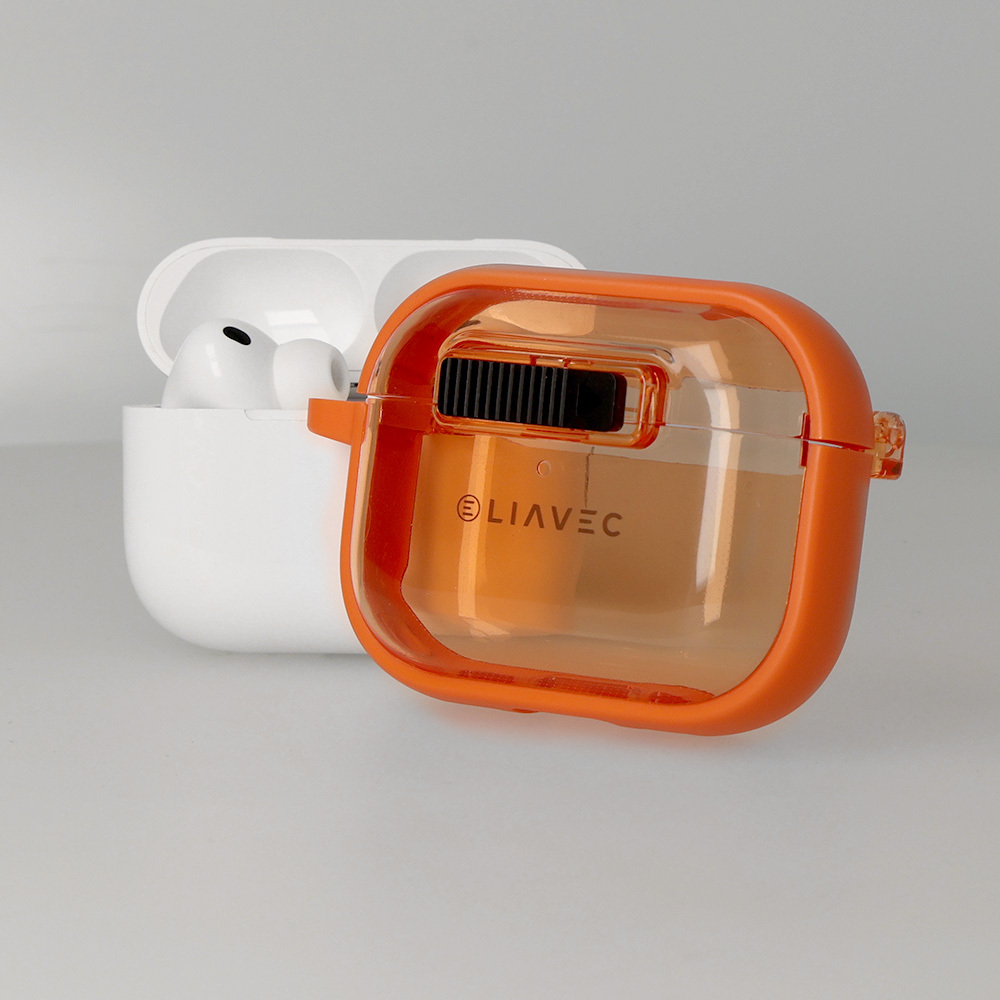 Liavec SlideLock Case for Apple AirPods Pro 3 , barva čirá-orange