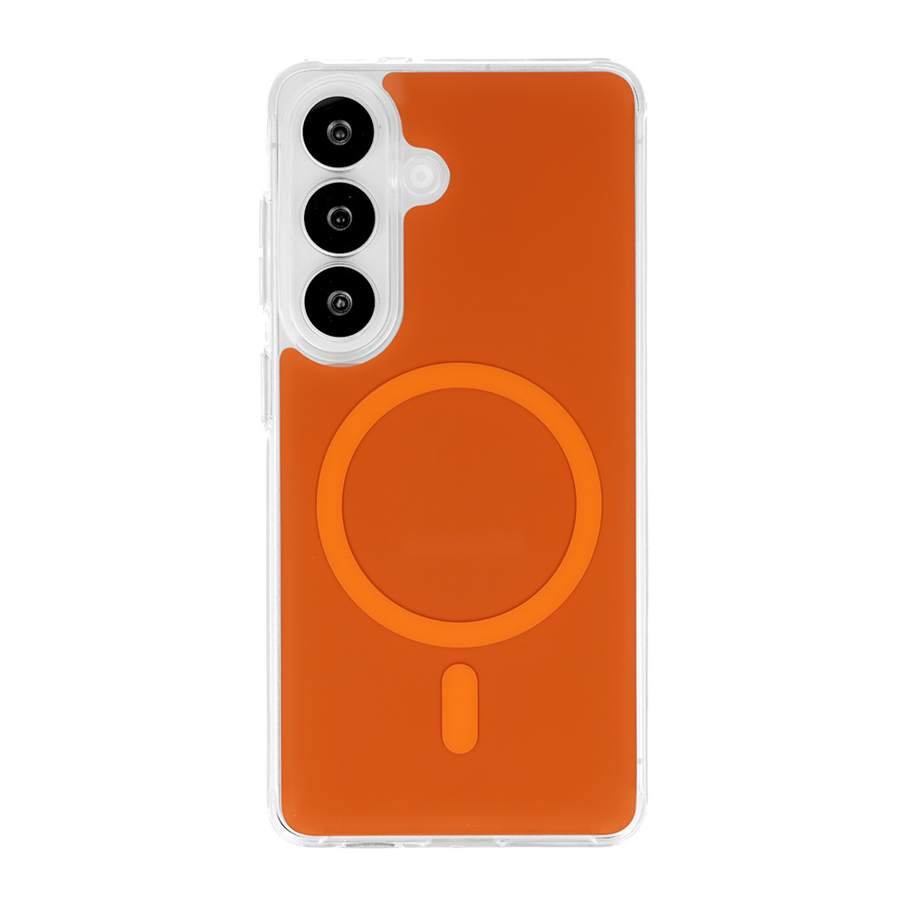 Glossy Magsafe Case for Samsung Galaxy S24/S25 orange