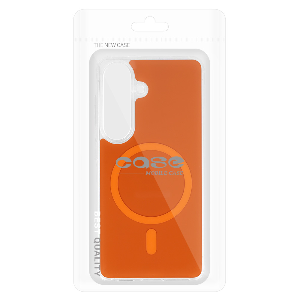 Glossy Magsafe Case for Samsung Galaxy S26 Plus orange