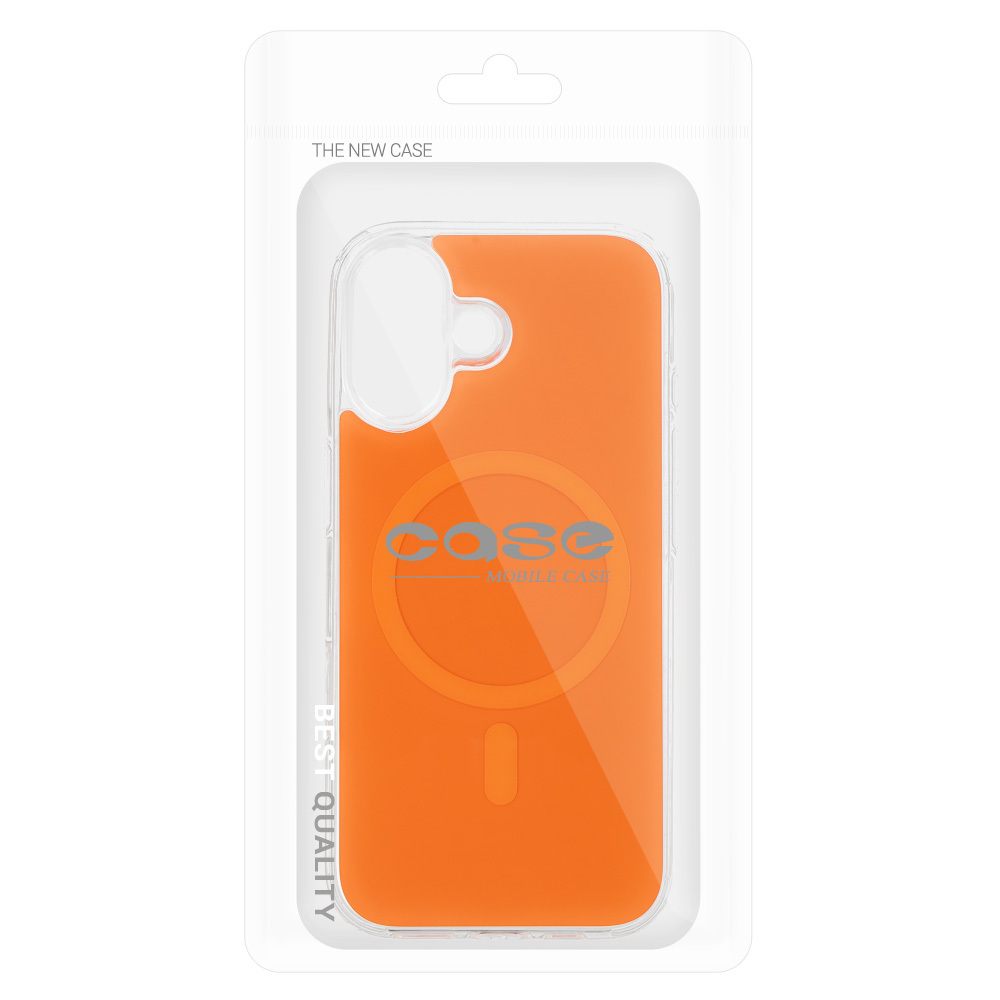 Glossy Magsafe Case for Apple iPhone 16 orange