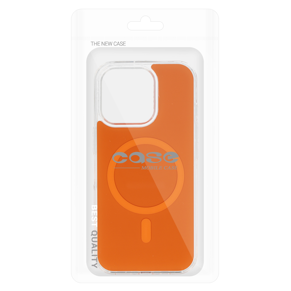 Glossy Magsafe Case for Apple iPhone 14 Pro orange