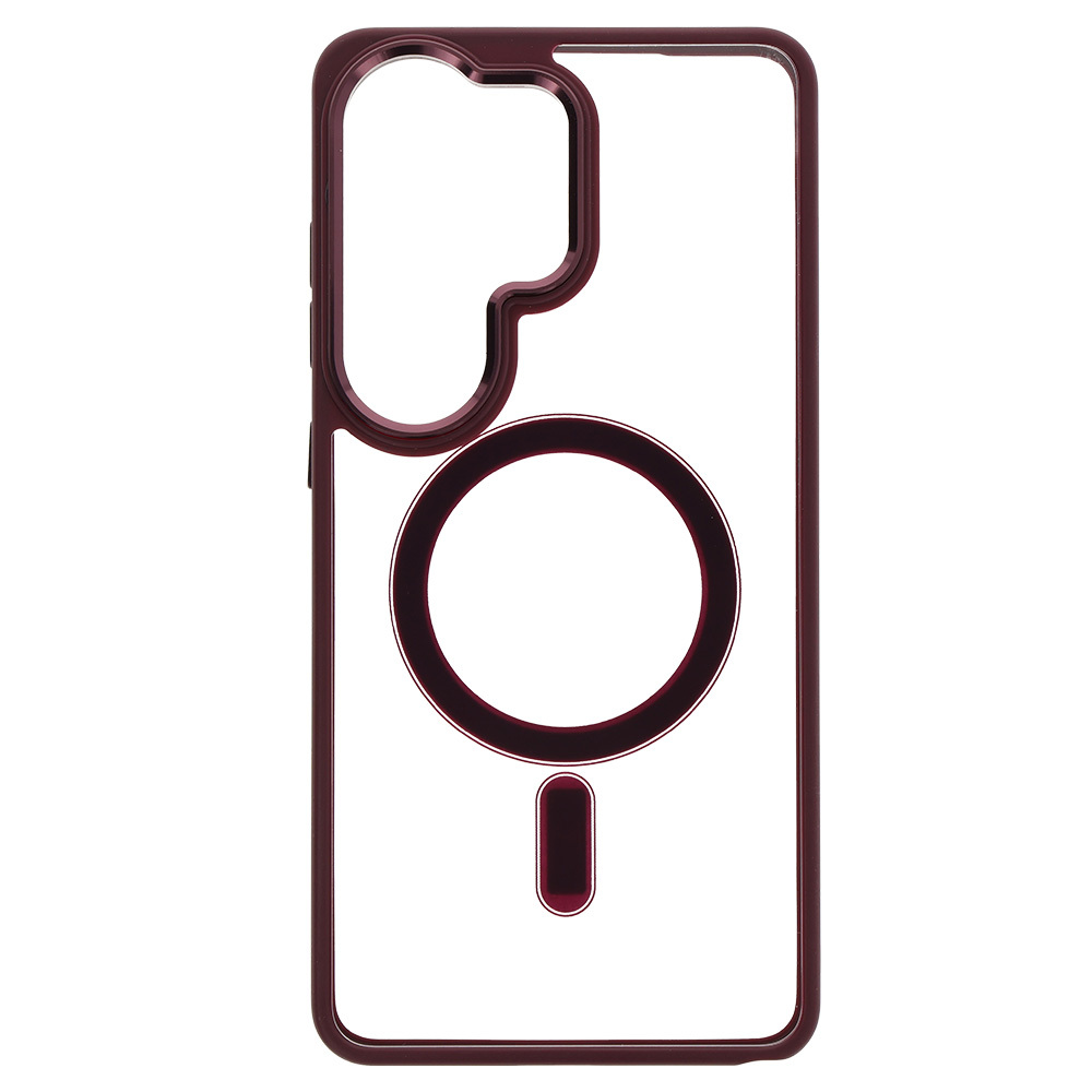 Kryt Metallic Magsafe pro Samsung Galaxy S25 , barva vínová