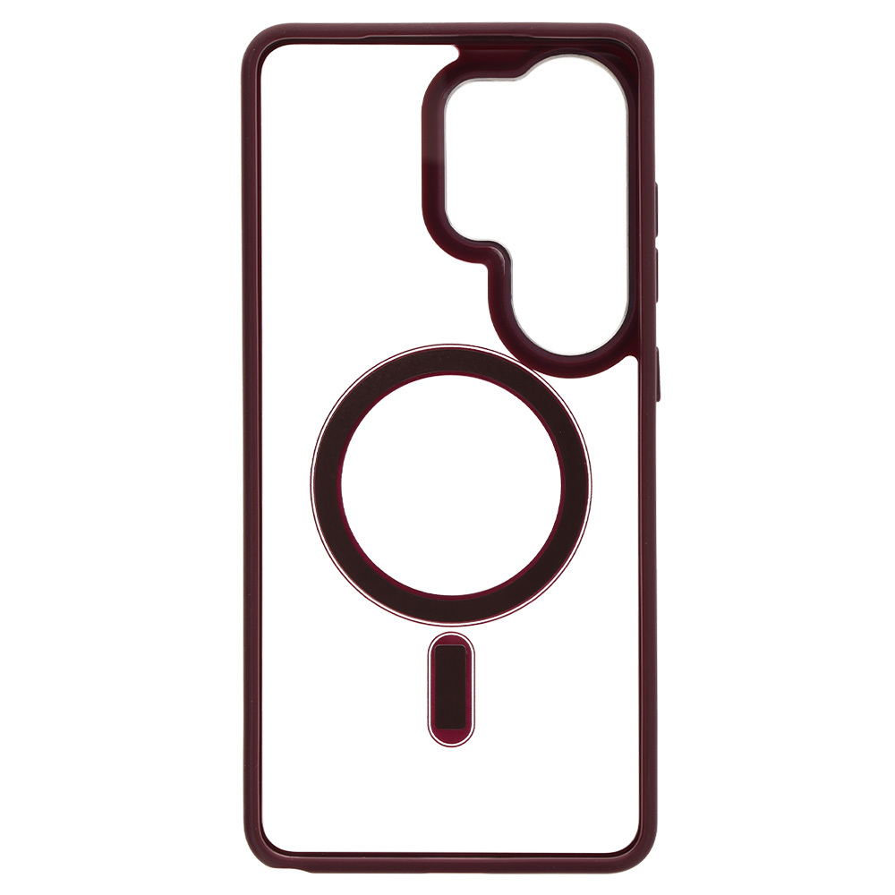 Kryt Metallic Magsafe pro Samsung Galaxy S25 , barva vínová