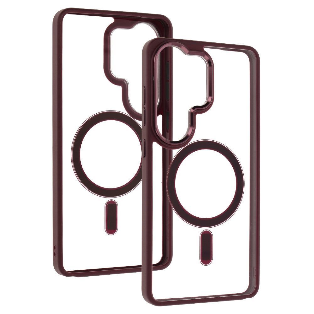 Kryt Metallic Magsafe pro Samsung Galaxy S25 , barva vínová