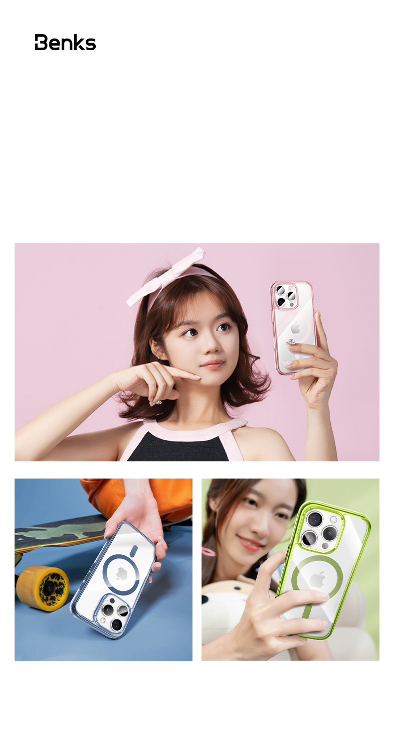Benks Magnetic Lucent Pro Case for Apple iPhone 16 Pro , barva zelená