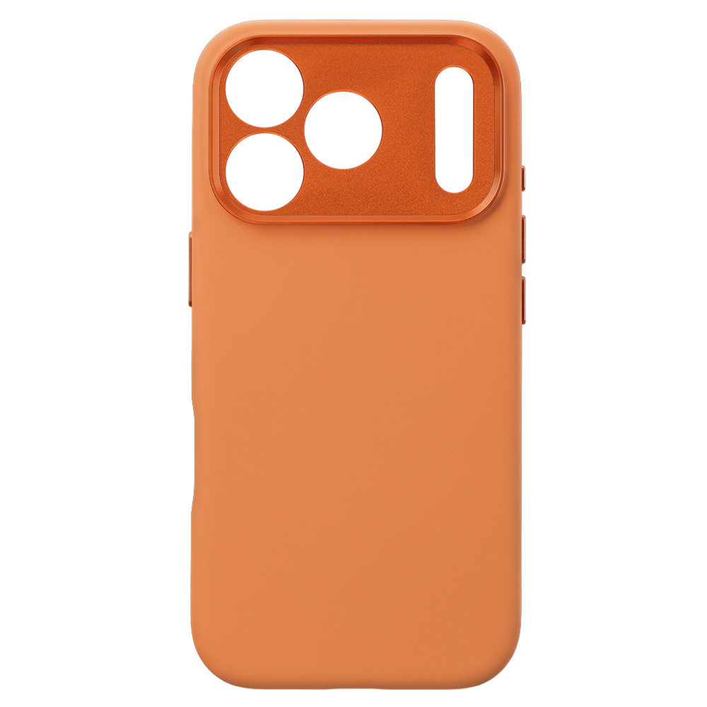 Liavec Silk Shield Case with Metal Camera Frame for Apple iPhone 17 Pro Max orange