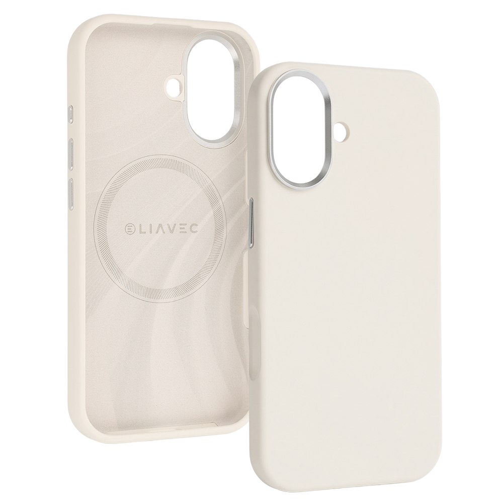 Liavec Silky Case with Metal Camera Frame for Apple iPhone 17 beige