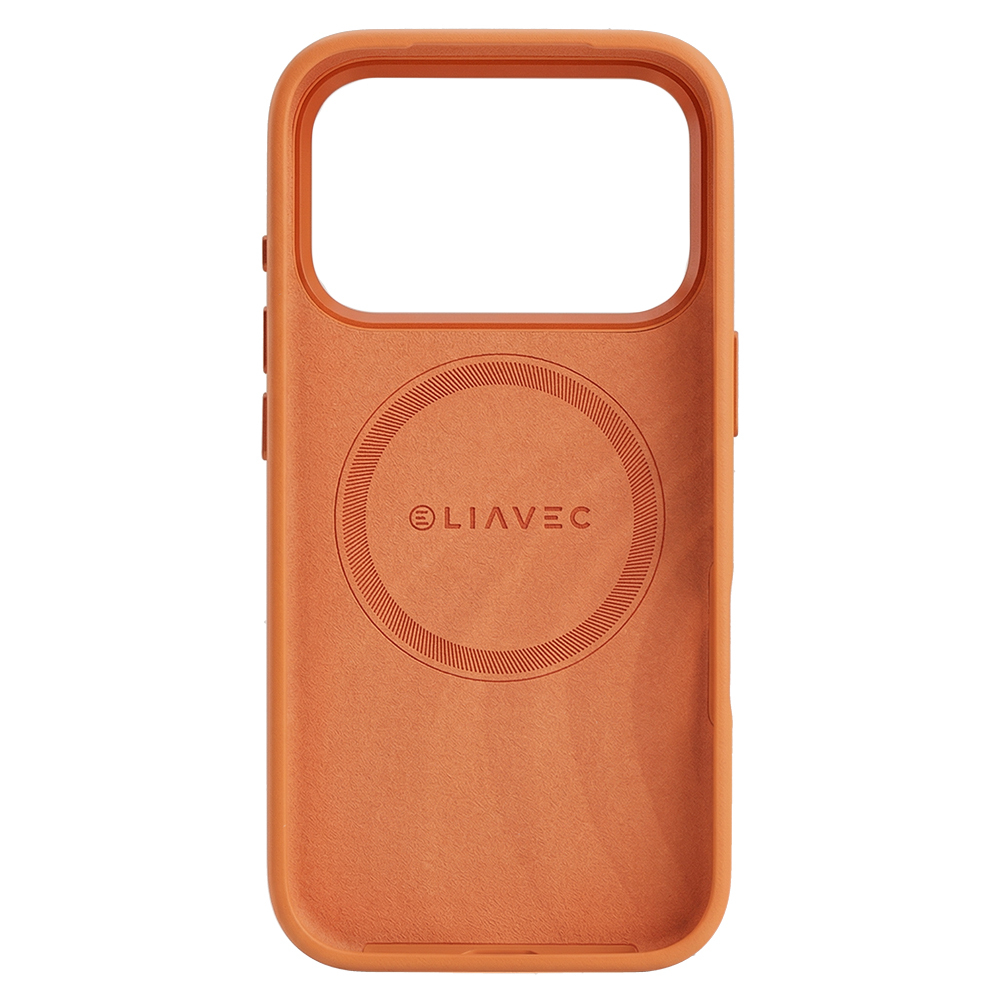 Liavec Silky Case with Metal Camera Frame for Apple iPhone 17 Pro orange