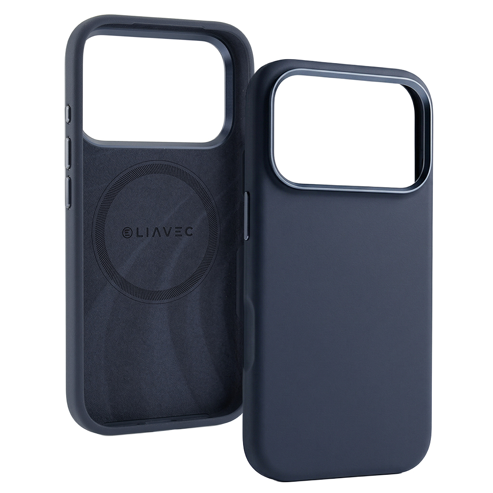 Liavec Silky Case with Metal Camera Frame for Apple iPhone 17 Pro Max , barva modrá