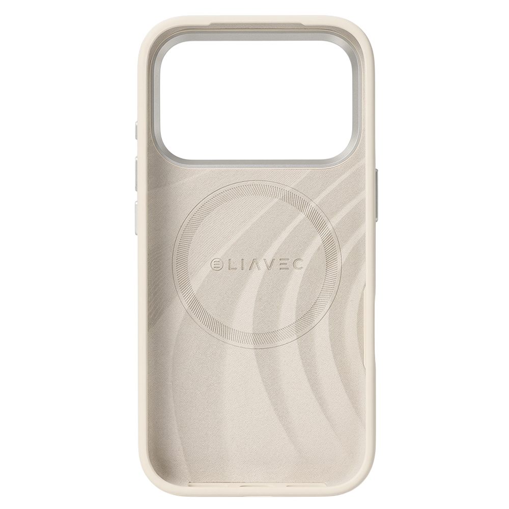 Liavec Silky Case with Metal Camera Frame for Apple iPhone 17 Pro Max beige